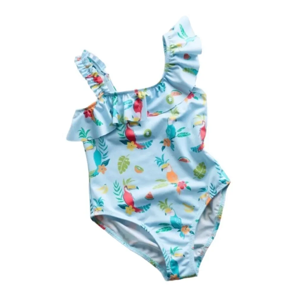 ZARA Kids | Blue | TROPICAL TOUCAN SWIMSUIT